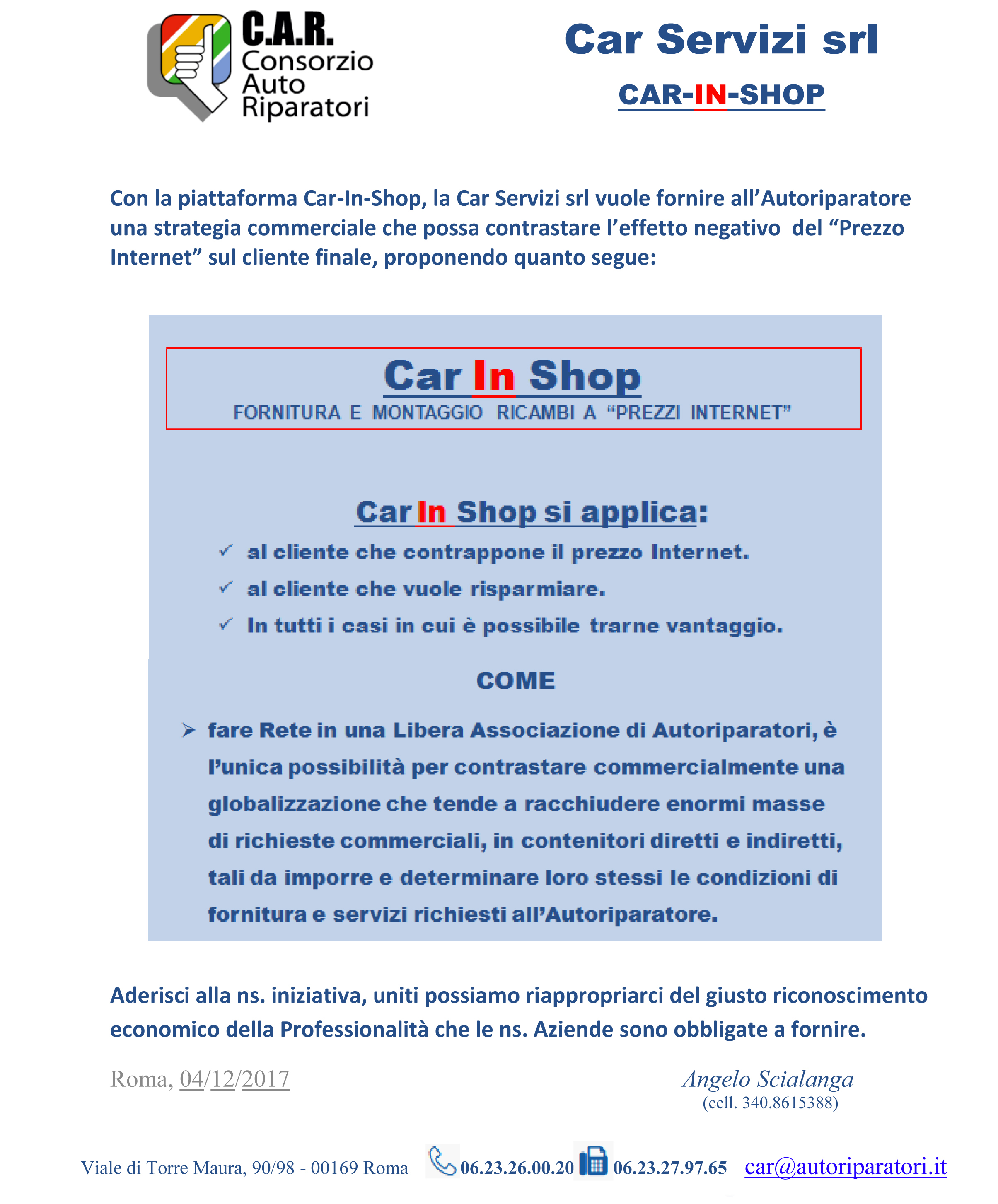 ADESIONE AL CAR-IN-SHOP